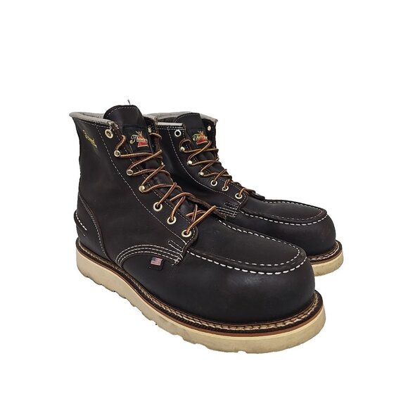 Thorogood Men's 6" Steel Toe WP Wedge Sole Work Boot USA 804-3600 Briar 10.5D - Picture 1 of 7